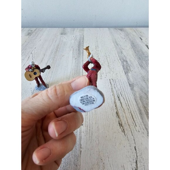 Lemax skeleton band musical drinking‎ people accessory Halloween set guitar - Picture 8 of 11